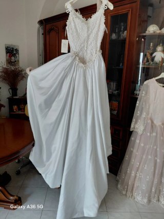 Abito da sposa pizzo bianco