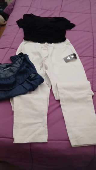 Conjunto Ropa Chica Negra y Blanca Talla M