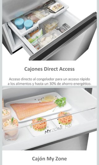 Frigorífico Haier 3D 60 Series 5 nevera color Inox