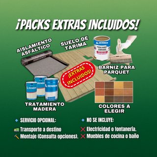 Módulo prefabricado de madera (2 estancias)