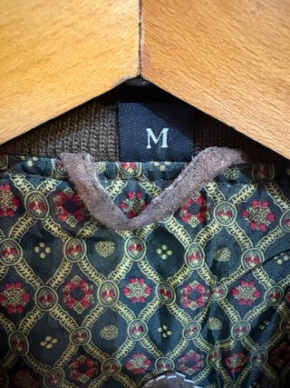 Giacca bomber in vera pelle scamosciata vintage