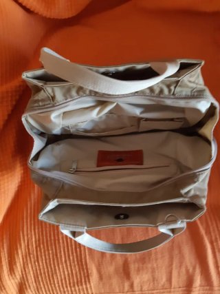 Bolso de mano beige