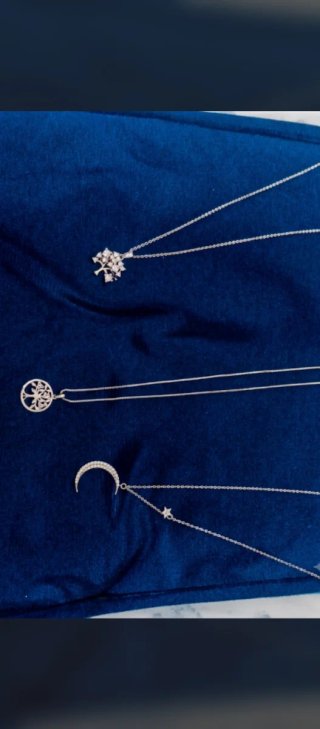 Colgantes Plata Árbol Luna Estrella en plata 925
