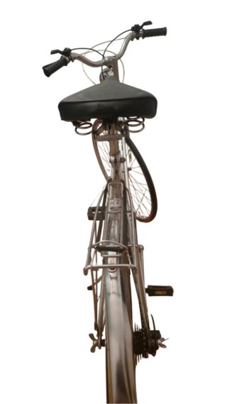 Bicicleta antigüa BH plateada