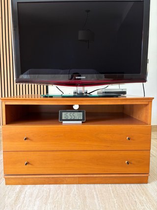 Mueble TV madera 2 cajones