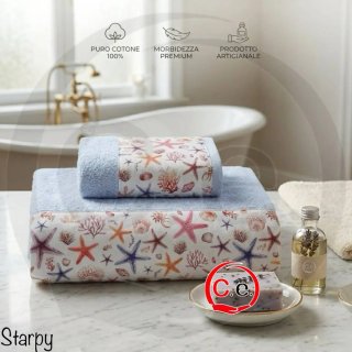 NUOVO SET ASCIUGAMANI 1VISO 1OSPITE 100%COTONE
