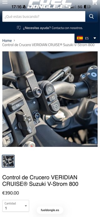 Control Crucero Suzuki V-Strom 800