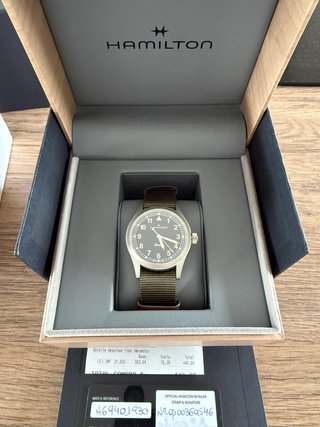 Reloj Hamilton Khaki Field Correa Verde