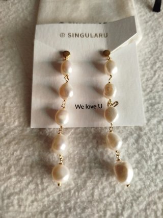 Pendientes de perlas plata