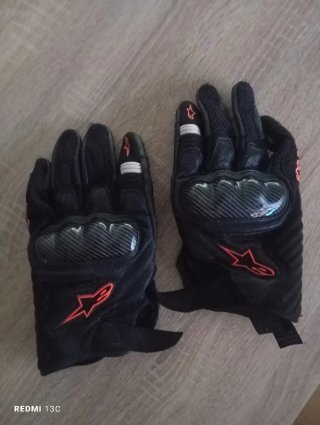 Guantes de moto Alpinestars negros de verano