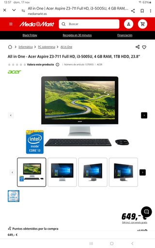 Todo en Uno TPV Acer