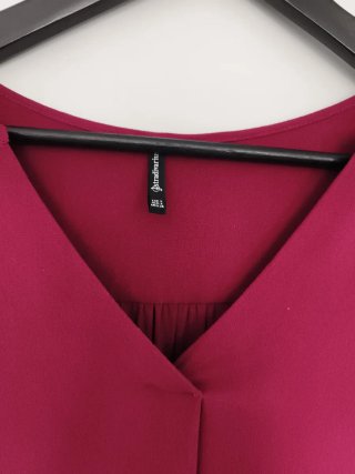 Blusa burdeos manga 3/4 Stradivarius talla S