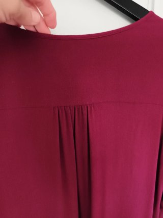 Blusa burdeos manga 3/4 Stradivarius talla S