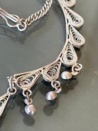 Collana vintage filigrana argento
