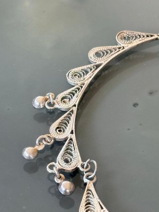 Collana vintage filigrana argento