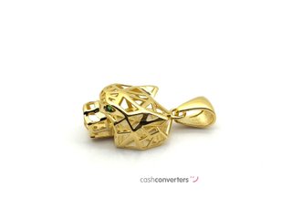 colgante oro 18k con piedra con esmeralda