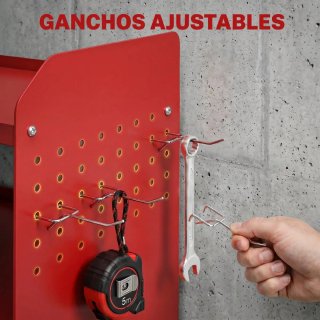 Estante Organizador de Herramientas Rojo