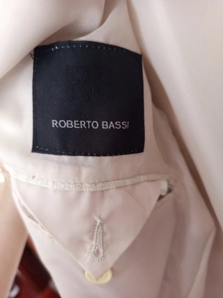 Chaqueta de lino beige