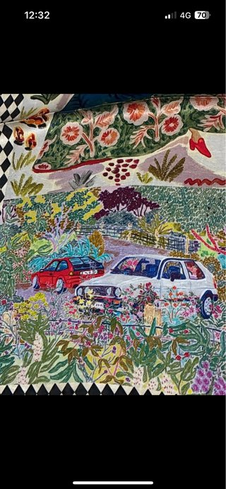 Foulard 100% Seta Fantasy Vintage Multicolor