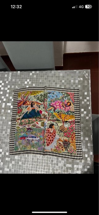 Foulard 100% Seta Fantasy Vintage Multicolor