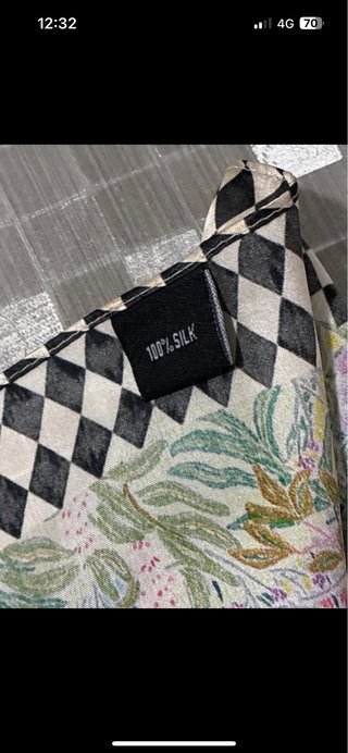 Foulard 100% Seta Fantasy Vintage Multicolor