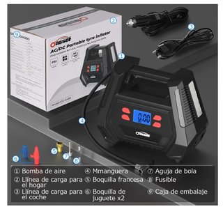 Inflador de Ruedas Eléctrico Portátil