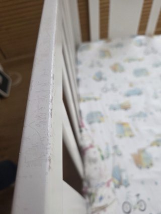 Cuna Micuna blanca, ruedas - precio negociable!
