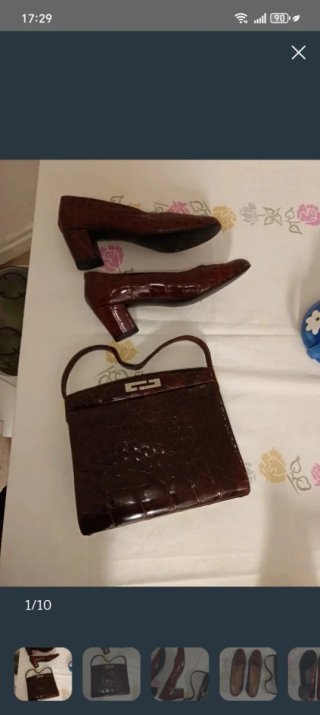 Bolso y zapatos piel cocodrilo