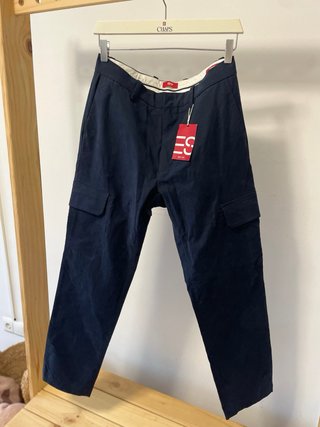 Pantalón cargo Esprit azul marino hombre