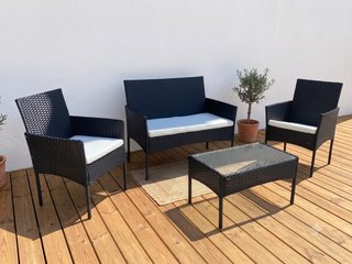 Conjunto Muebles Jardín  Negro