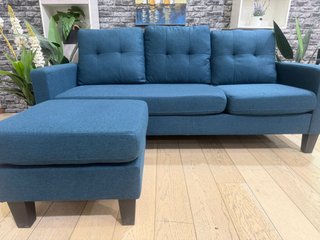 Sofá Chaise Longue Azul Tela