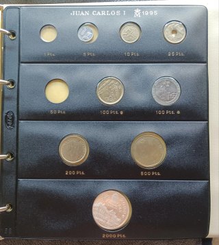 Álbum Pardo VI Monedas Juan Carlos I 1989-1990
