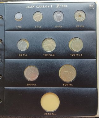 Álbum Pardo VI Monedas Juan Carlos I 1989-1990