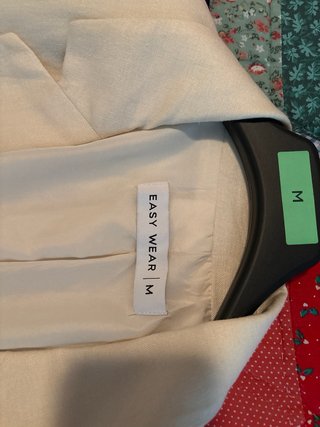 Blazer Easy Wear Blanco Roto Talla M