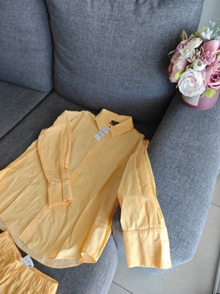 Conjunto 3 piezas amarillo rayas