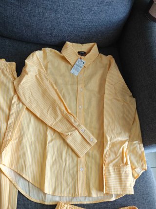 Conjunto 3 piezas amarillo rayas