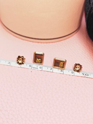 Pendientes Tous Oso Dorado Acero Inoxidable rose