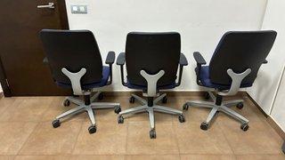 Pack 3 Sillas Oficina Ergonómicas Ruedas