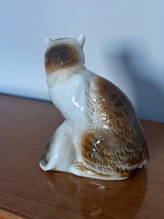 Figura gato cerámica vintage años 80