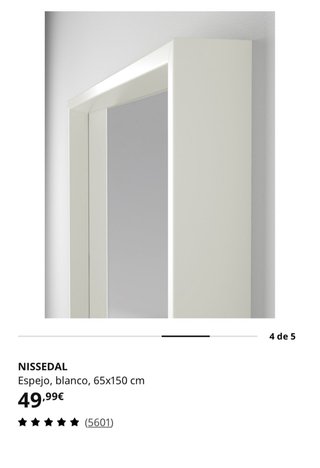 Espejo de pared blanco