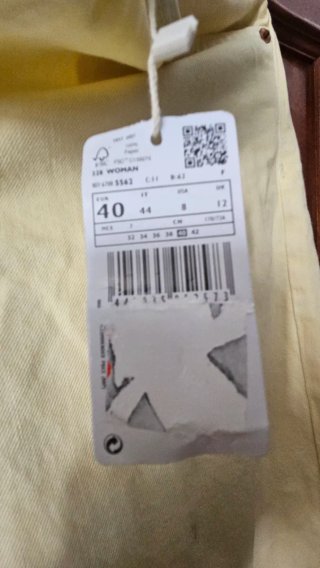 Pantalón Mango Amarillo Talla 40