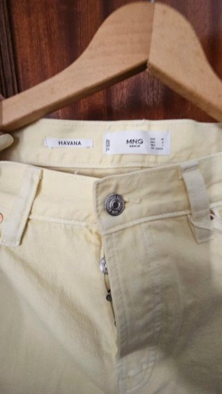 Pantalón Mango Amarillo Talla 40