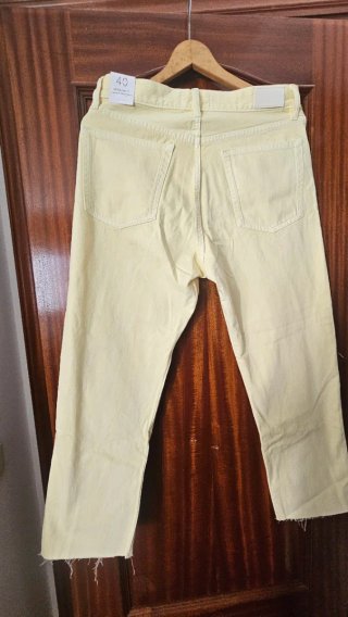 Pantalón Mango Amarillo Talla 40