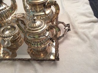 Juego té/café alpaca. SIN BANDEJA