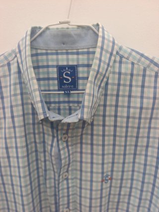 Camisa Solera cuadros azul y verde