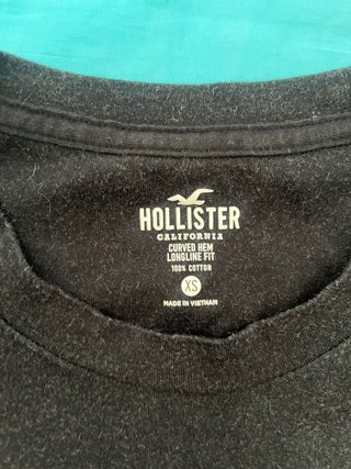 Camiseta Hollister Degradado Negro Blanco