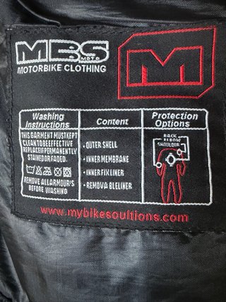 Chaqueta Moto Negra MBS AIR VENT talla XXL
