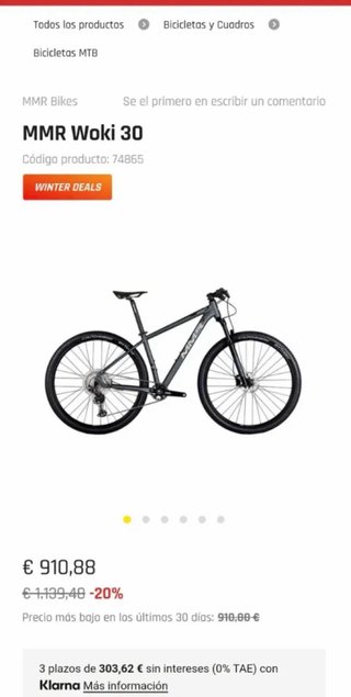 Bicicleta MMR 29 Talla M Aluminio