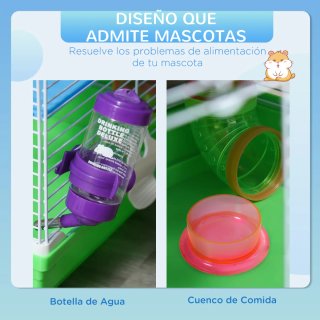 Jaula Hámster 5 Niveles con Tubos y Accesorios
