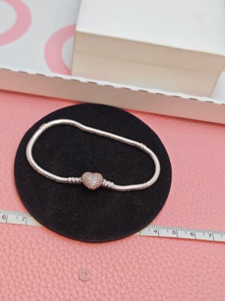 Pulsera Pandora pave circonitas color Oro Rosa 19c